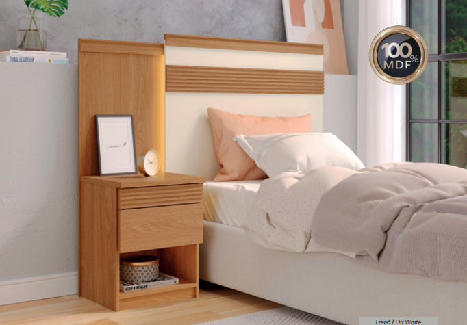 Cama| Cabeceira Solteiro Doratta
